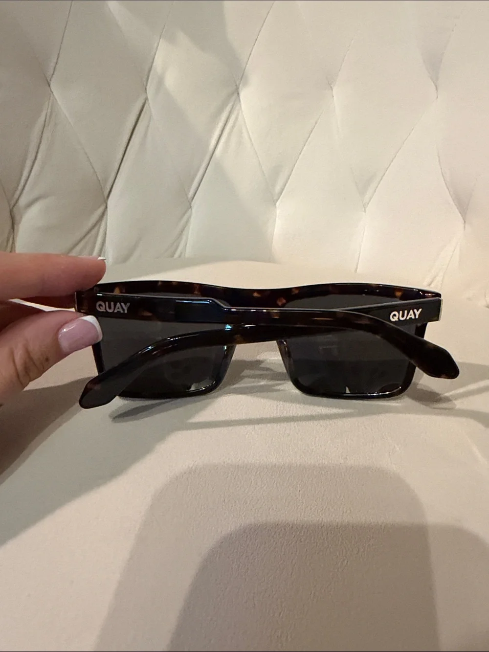 Quay Australia Woman’s Tortoiseshell Frame Sunglasses - Dark Brown Lenses